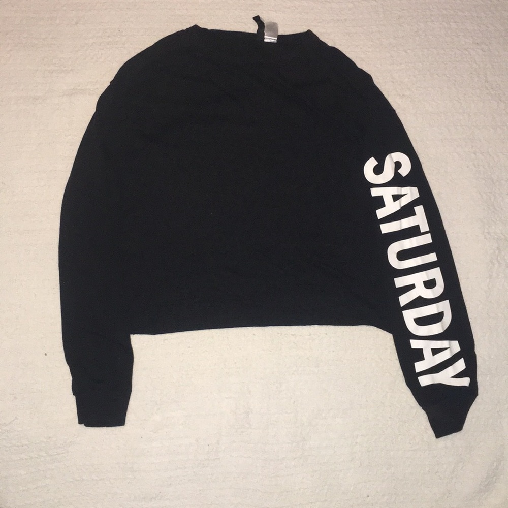 Divided crop sweatshirt